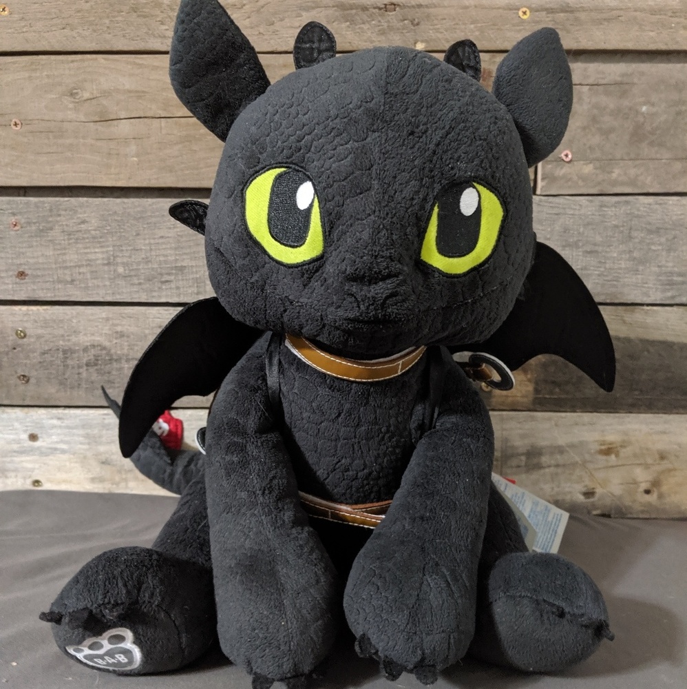 Build a Bear 1st Edition Toothless +wings/saddle